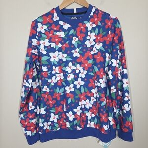 NWT Inward Half Jenny Crewneck Pullover Floral Stretch Golf Performance Medium